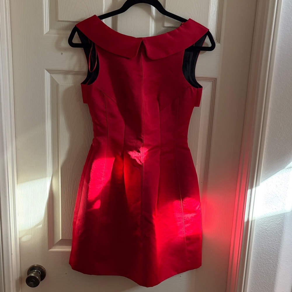 Zara Basic Elegant Red Sleeveless Dress